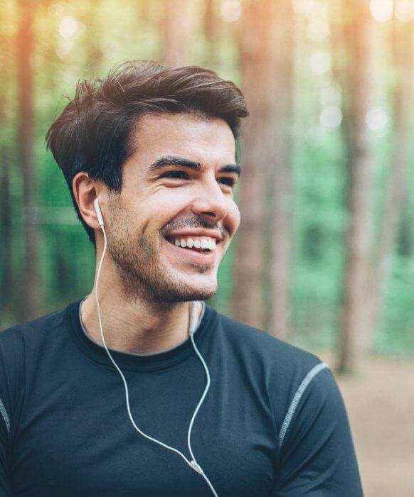 Man sharing healthy smile after periodontal treatment