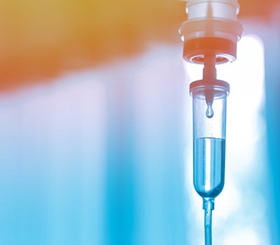 Closeup of IV dental sedation in Mayfield Heights