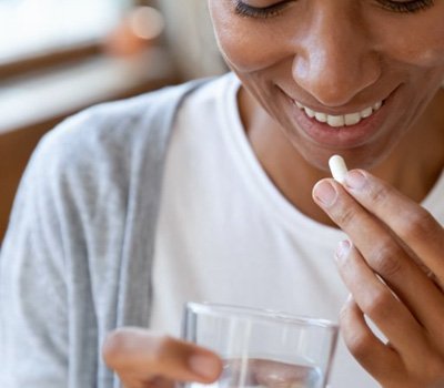 a patient undergoing oral conscious sedation during a dental visit