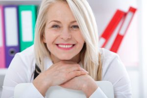 Older woman smiling